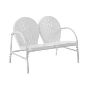 Griffith White Metal Outdoor Loveseat