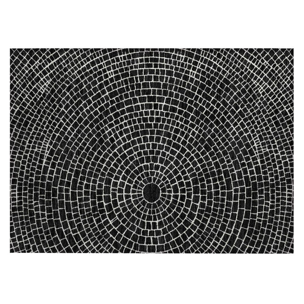 Chantille Machine Washable Indoor/Outdoor Abstract ACN2455 Black 2 ft. x 3 ft. Accent Rug price history on PriceWatchPro