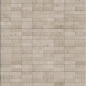Hare Natural Mixed White/Gray 4 in. x 4 in. Stone Self-Adhesive Wall Mosaic Tile Sample (0.11 sq. ft./Each)