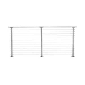 8 ft. Deck Cable Railing, 42 in. Base Mount in Grey