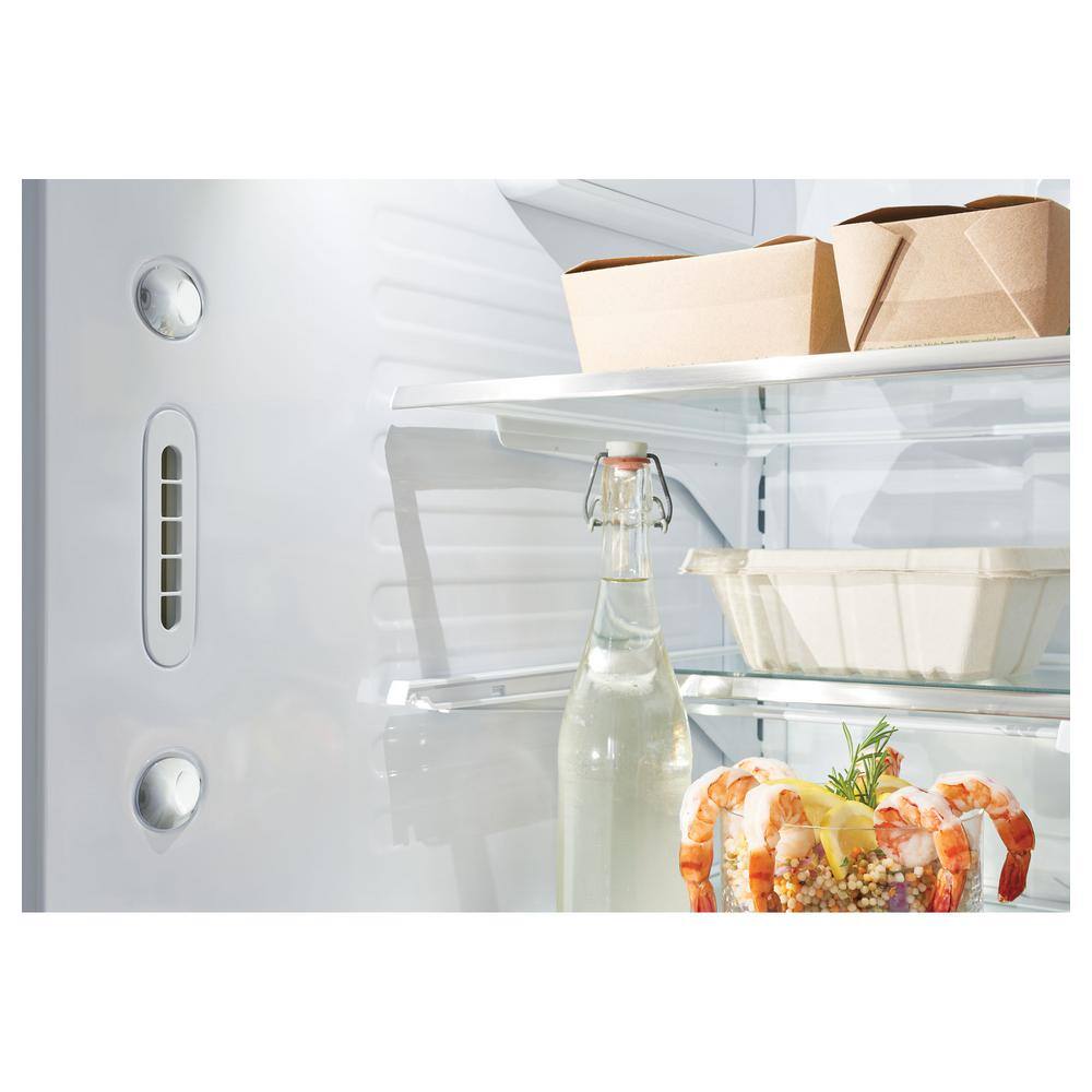 Matte White Smart French Door Refrigerator with Ice Maker