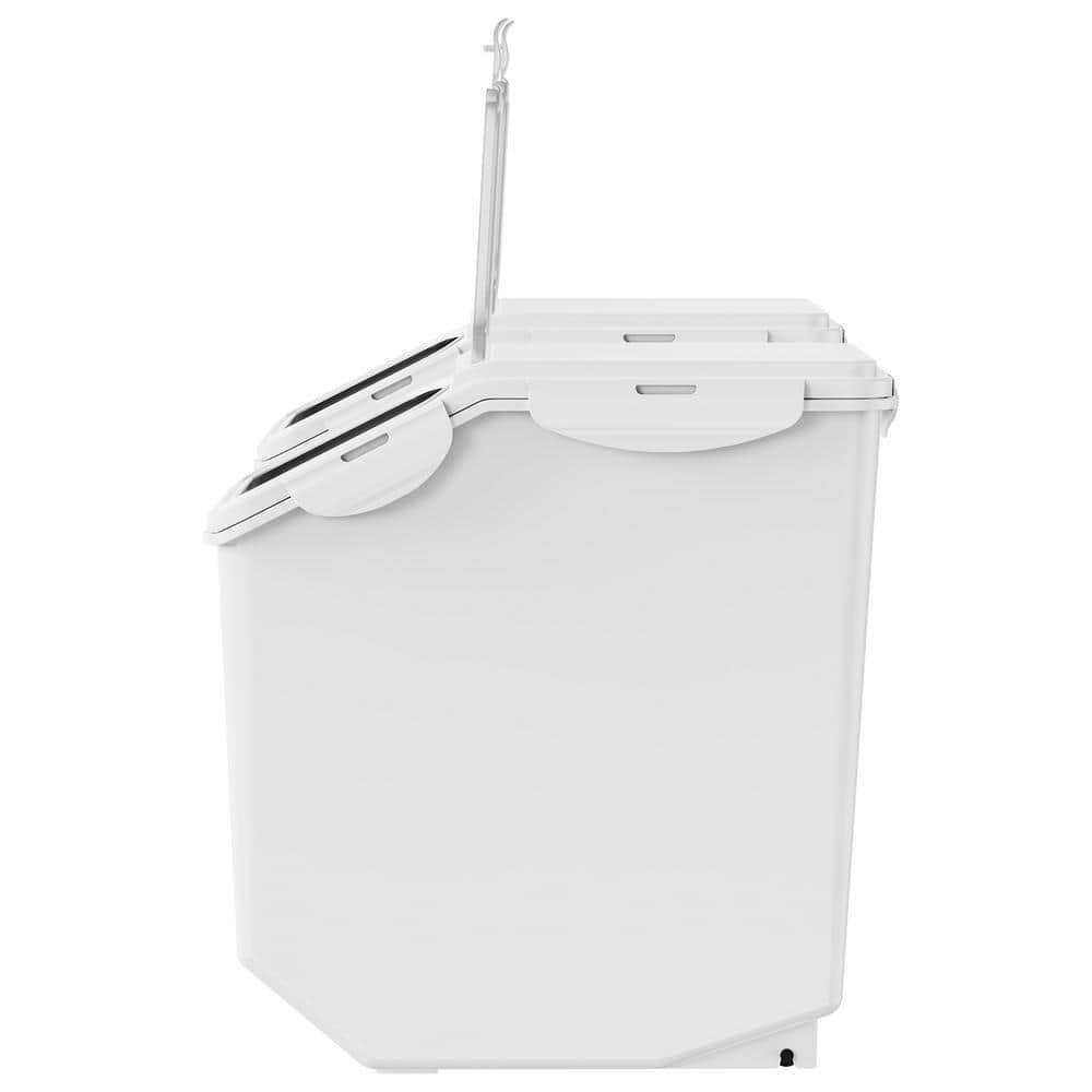 White BPA-Free Rectangular Plastic Food Storage Containers Set