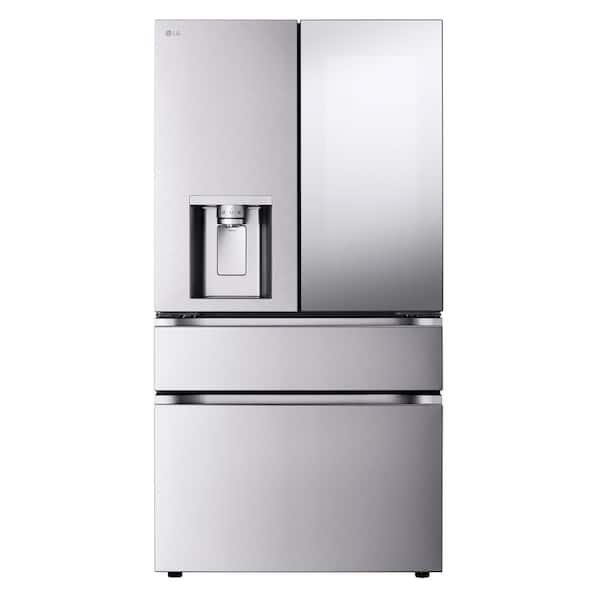 28.6 cu. ft. 4 Door French Door Refrigerator in PrintProof Stainless Steel with Mirror Instaview, Mini Craft Ice & Water