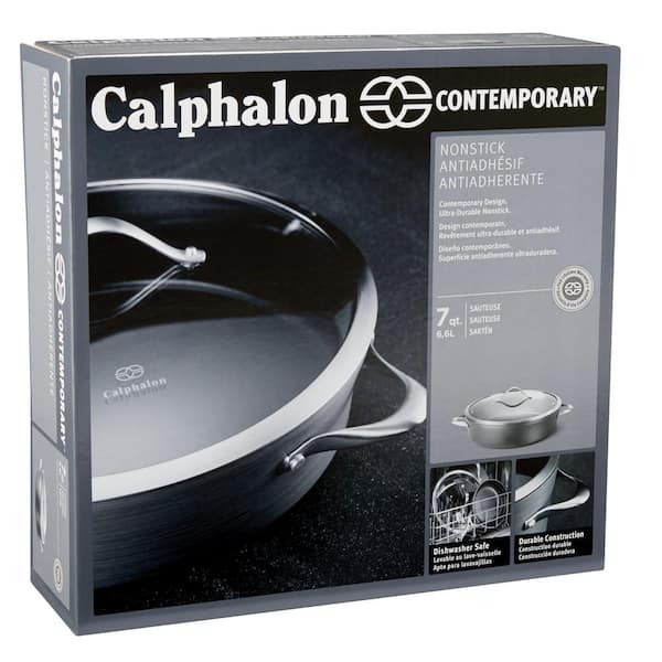 Calphalon Classic 5 qt. Hard-Anodized Aluminum Nonstick Saute Pan with Cover  985120230M - The Home Depot