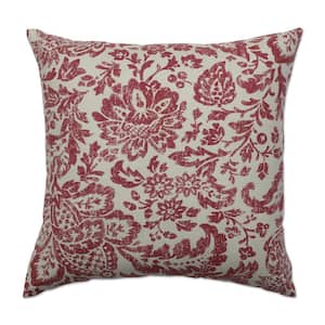 Paisley Red/Tan Fairhaven Square Outdoor Throw Pillow