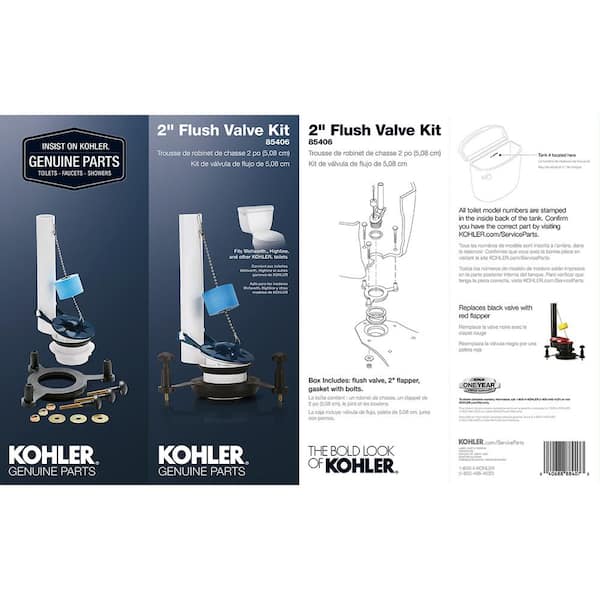KOHLER 4 in. Toilet Flush Valve Kit 85406 - The Home Depot