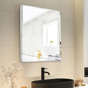 20 in. W x 26 in. H Rectangular Aluminum Medicine Cabinet with Mirror, Wall (with Side Mirror)/Recessed Mounted