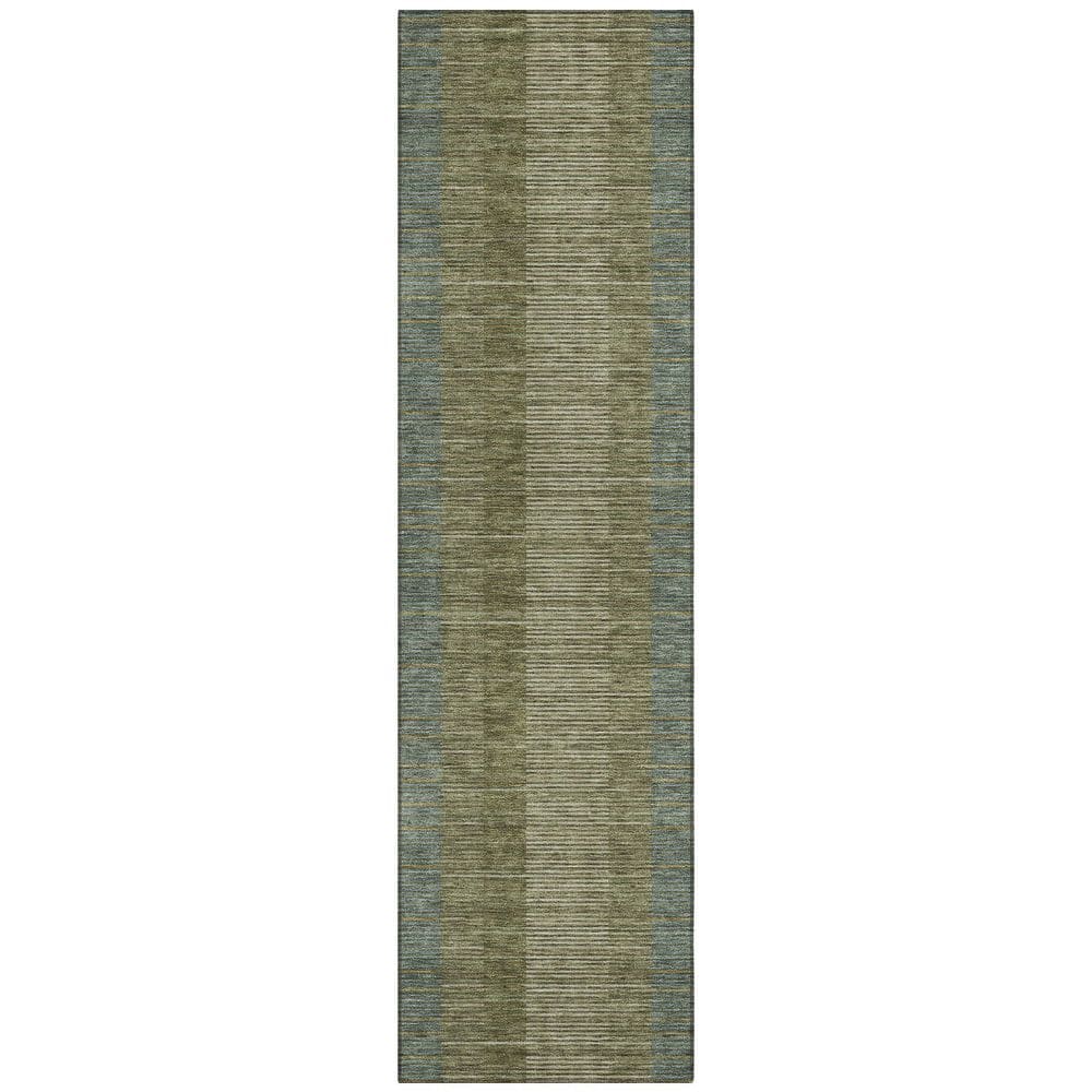 Chantille Machine Washable Indoor/Outdoor Abstract ACN2821 Olive 2 ft. x 7 ft. Runner Rug price history on PriceWatchPro