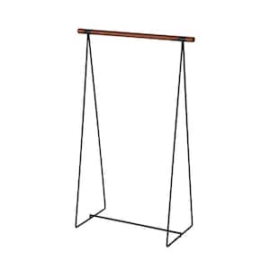 SignatureHome Black Finish Material Metal Ferre Towel Rack With Number of Bars 1 Dimension: 11.75"W x 26"L x 39.5"H