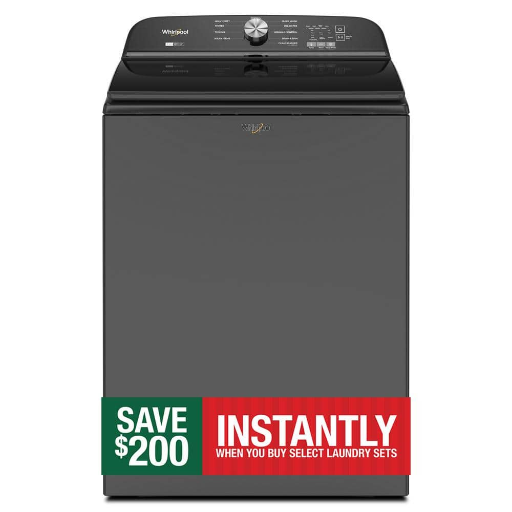 Whirlpool 5.2 - 5.3 cu. ft. Top Load Washer in Volcano Black with Removable Agitator