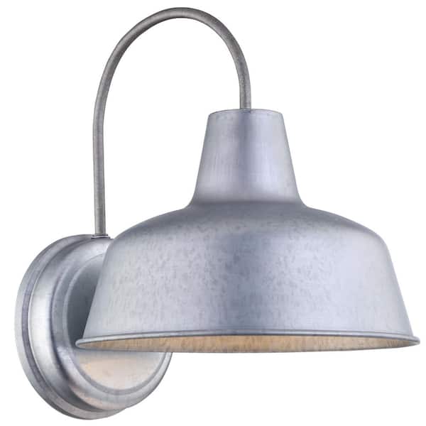 Pia Ricco 1- Light Galvanized Outdoor Barn Light Sconce Wall Lantern Sconce