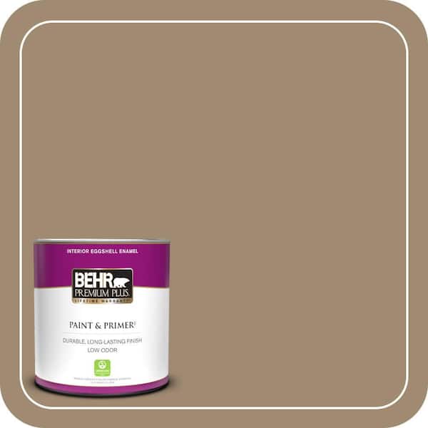 BEHR PREMIUM PLUS 1 qt. #PMD-102 River Mud Eggshell Enamel Low Odor Interior Paint & Primer