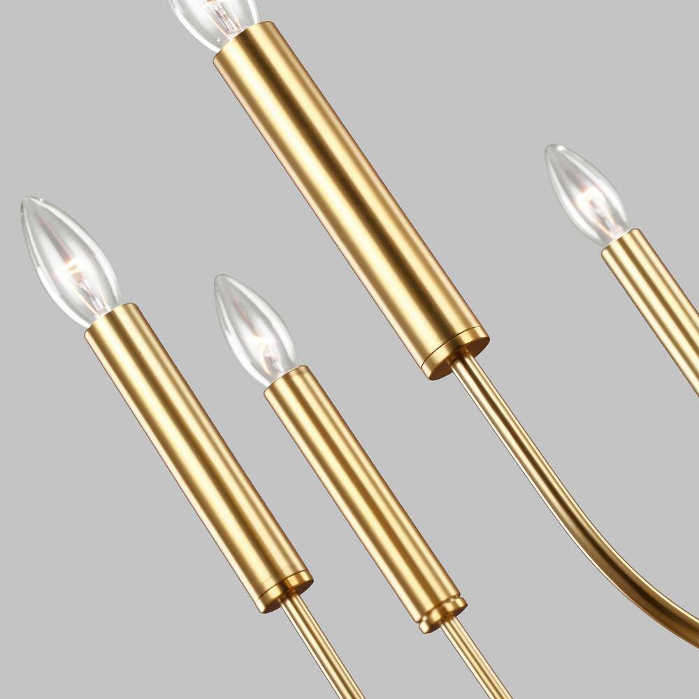 Brianna Elegant Burnished Brass 9-Light Chandelier by Ellen DeGeneres