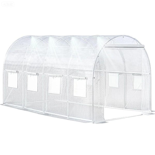 10 ft. x 20 ft. Walk-in Tunnel Greenhouse with Misting Irrigation, Heavy-Duty Galvanized Steel Frame UV Protection Cover