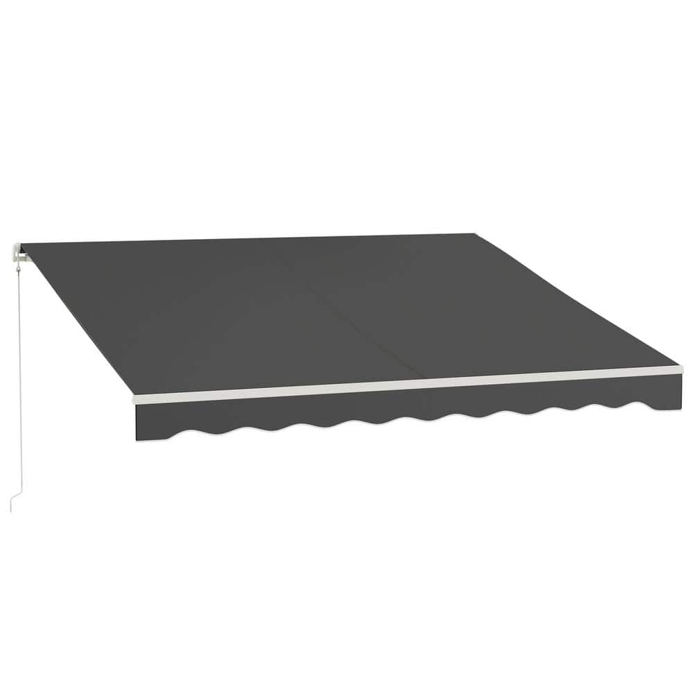 12 ft. x 10 ft. Polyester Retractable Electric Awning with Remote Controlle