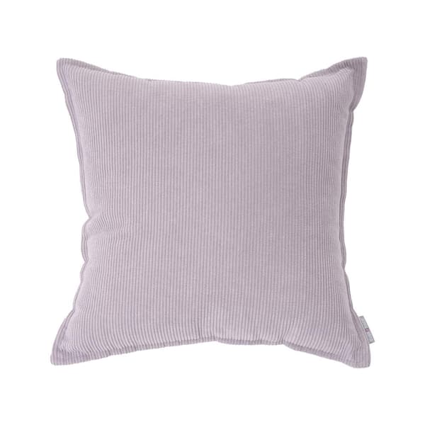 EverGrace Corde Du Roi Ribbed Pillow 18 in. x 18 in. Vaporous Gray