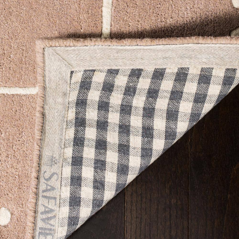 Beige and Ivory Hand-Tufted Wool 4' x 6' Area Rug