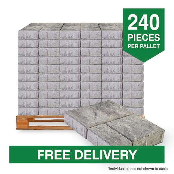 Patio-On-A-Pallet 7.87 in. x 11.81 in. x 2.36 in. Granite Blend Concrete Paver (240-Piece / 103 sq. ft. / Pallet)