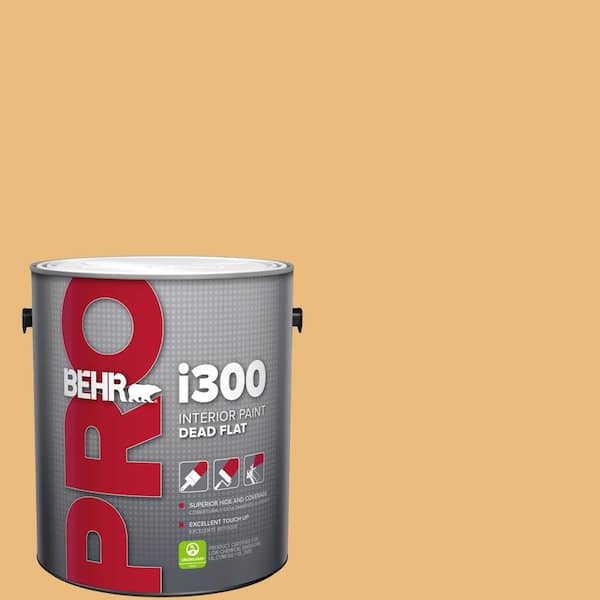 1 gal. #310D-4 Gold Buff Dead Flat Interior Paint