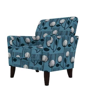 Travix Flared Arm Chair in Navy Blue Modern Tulip