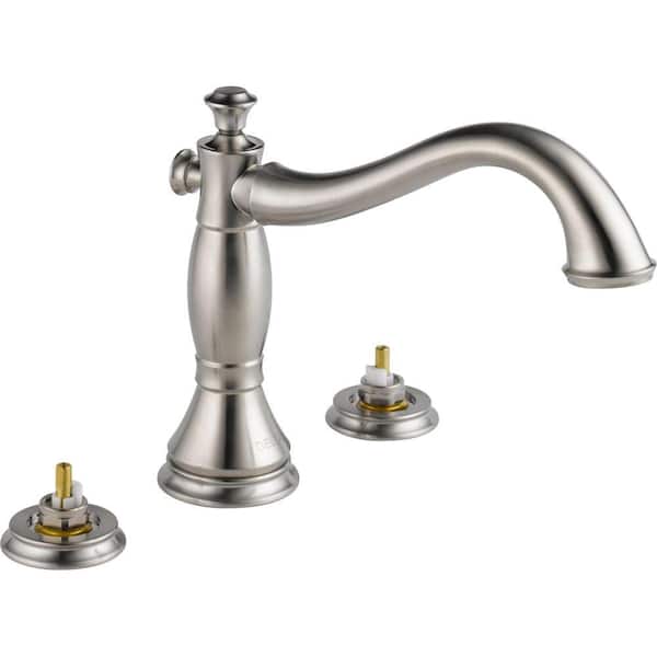 Delta Cassidy 2-Handle Deck-Mount Roman Tub Faucet Trim Kit in Stainless (Valve and Handles Not Included)
