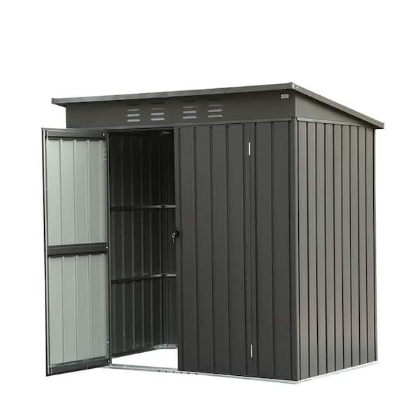 5 ft. W x 4 ft. D Metal Shed with Double Door (20 sq. ft. )