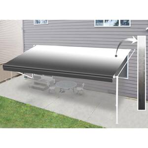 13 ft. RV Retractable Awning (96 in. Projection) in White and Black Fade