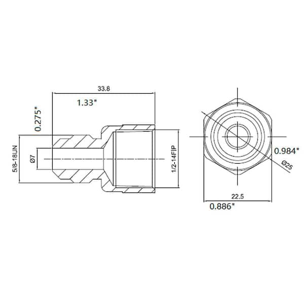 3/8 in. Flare x 1/2 in. FIP Brass Adapter Fitting