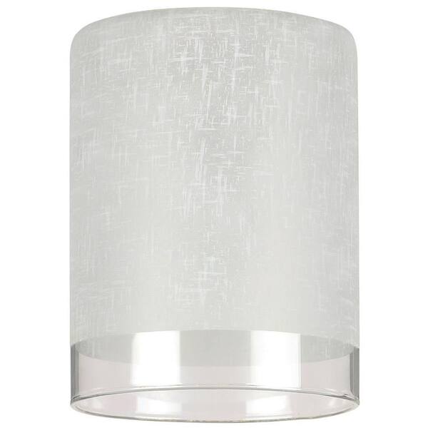 Hand N White Linen Cylinder Shade, Pendant Light Shade Replacement Home Depot