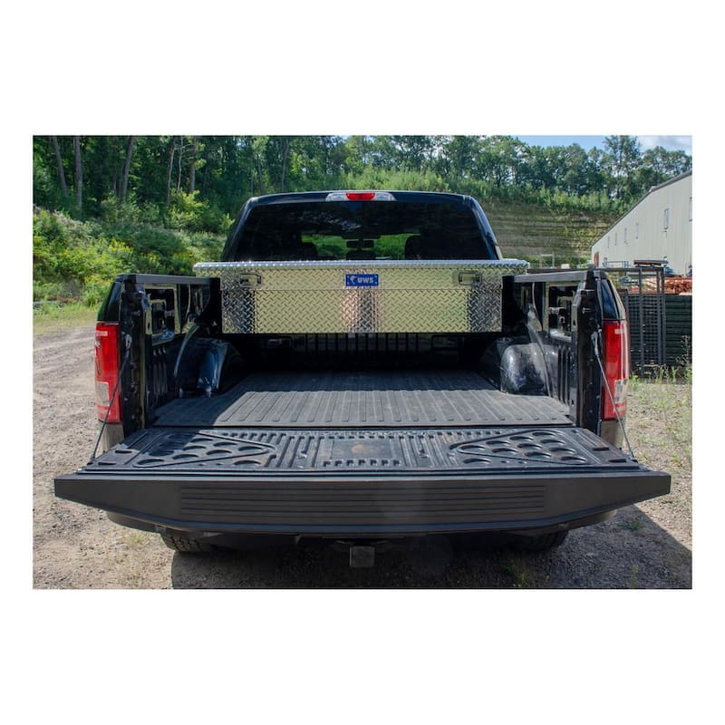 69 in. Silver Aluminum Low Profile Crossbed Truck Tool Box