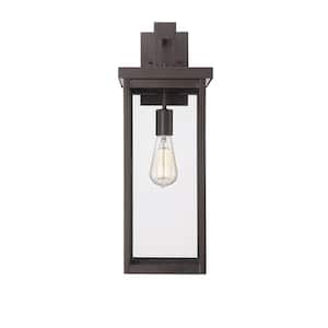 Barkeley 1 Light 8 in. Powder Coated Bronze Outdoor with Clear Glass
