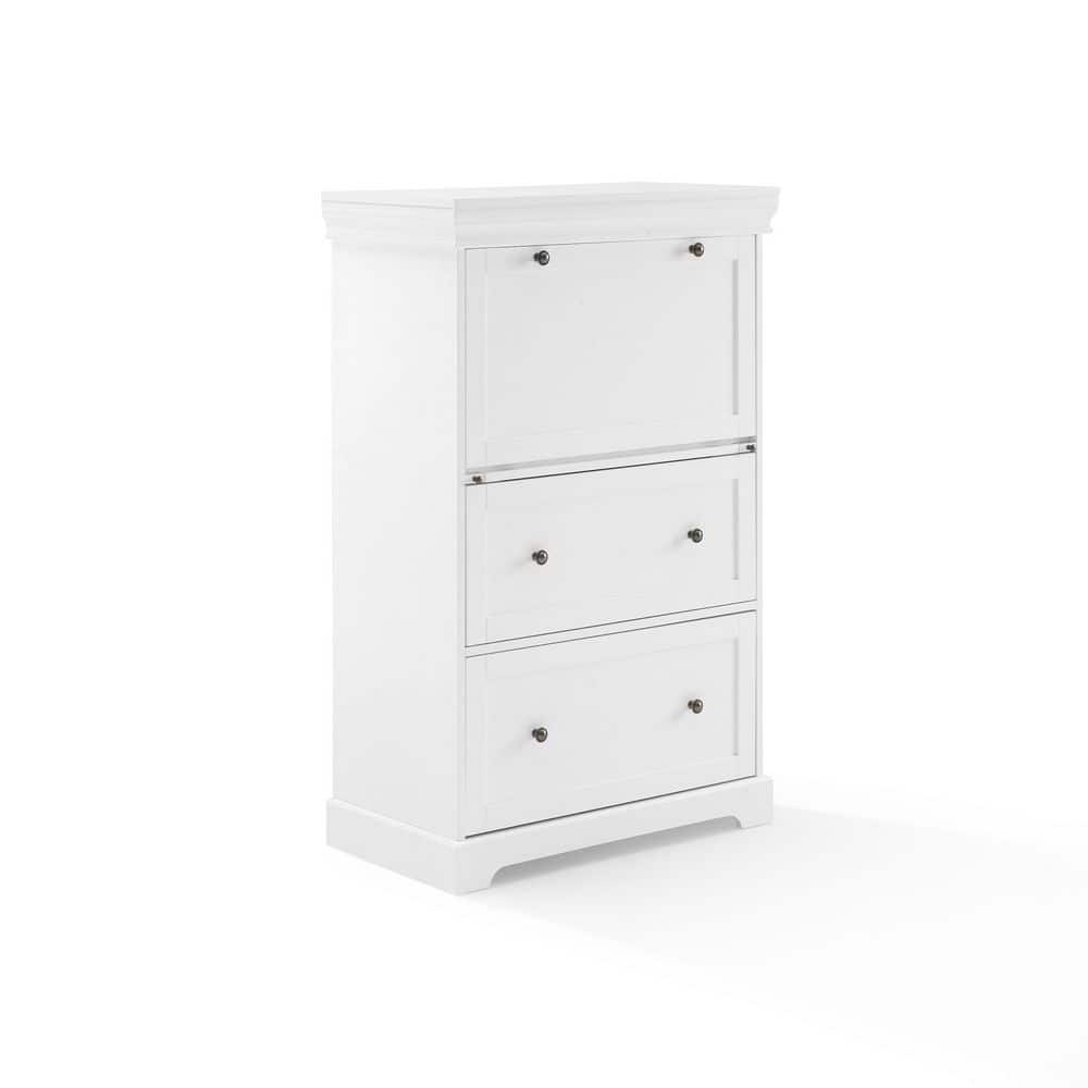 CROSLEY FURNITURE Alena 31.5 in. White Secretary Desk CF6517WH The