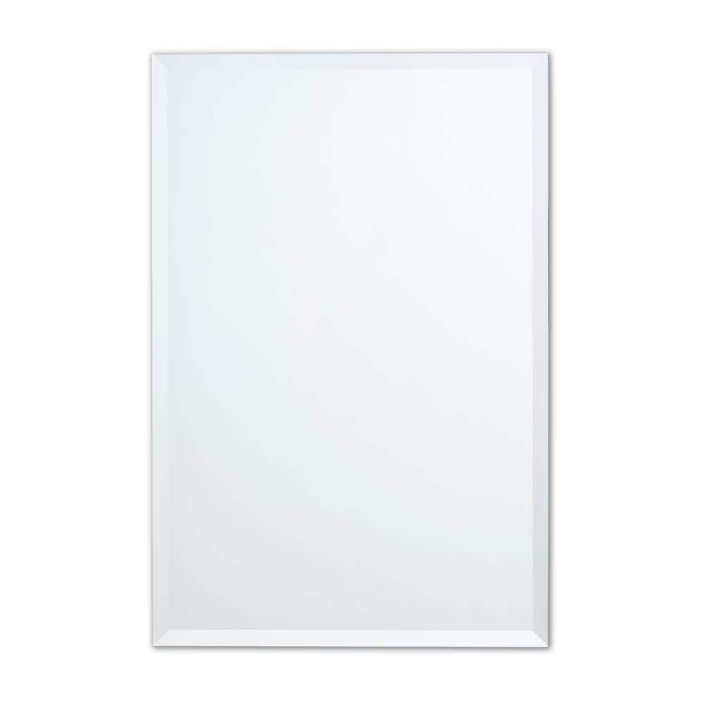Frameless Rectangular Beveled Vanity Mirror 20" x 30"