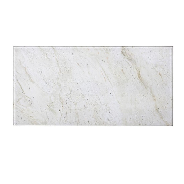 ABOLOS Tuscan Design Crema Marfil Large Format Subway 8 in. x 16 in. Glossy Glass Wall Tile (16 sq. ft./Case)