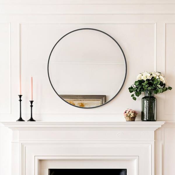WONDER COMFORT Circle Black 20 in. W x 20 in. H Round Metal Framed