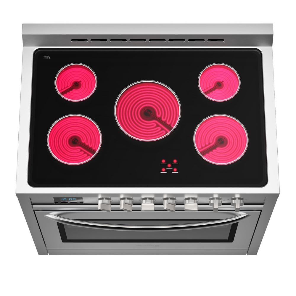 36 Inch Stainless Steel Convection Electric Range with Ceramic Cooktop