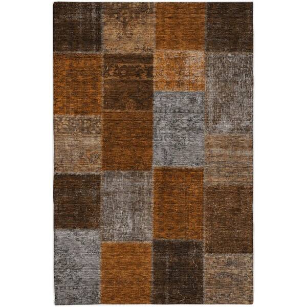 Dream Shag Premium Machine Washable Abstract ADS663 Paprika 9 ft. x 12 ft. Area Rug