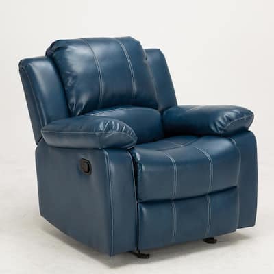Blue Recliners Living Room Furniture The Home Depot Blue Recliners Living Room, Navy Blue Leather Recliner Sofa Set