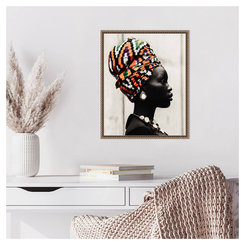 16"x20" Bronze Framed Canvas Portrait Wall Art