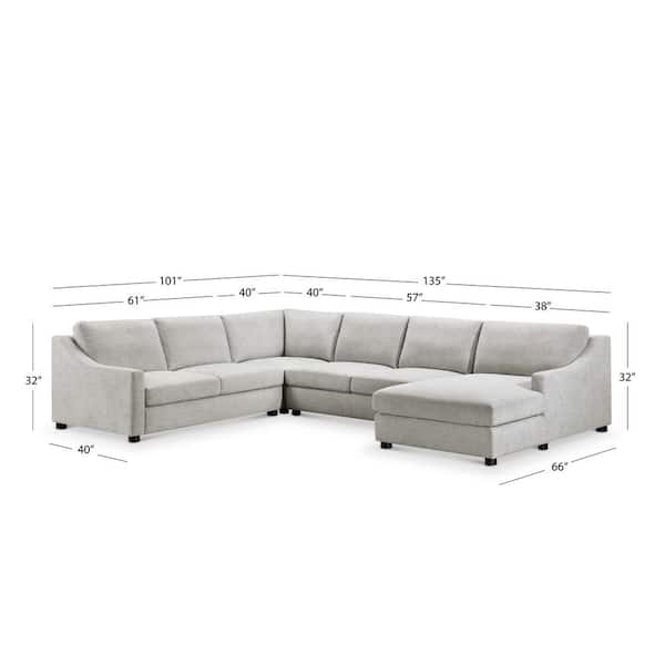 Radley Sectional Sofa Dimensions Baci Living Room