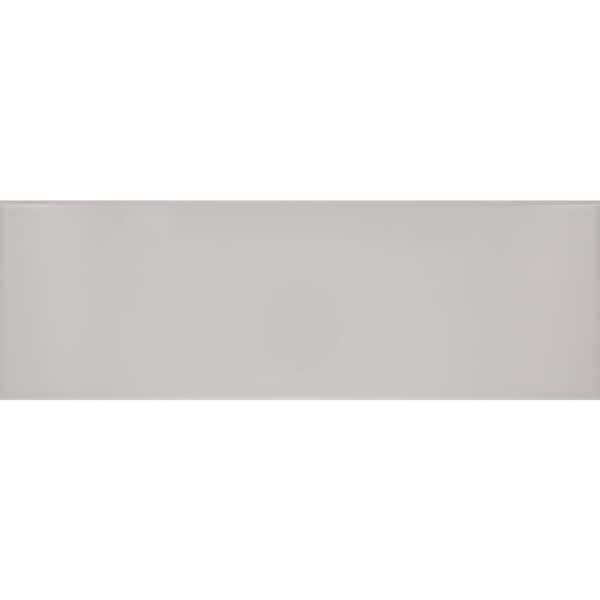 Daltile Vitruvian Light Grey Glossy 4 in. x 12 in. Glazed Ceramic Wall Tile (10.98 sq. ft./Case)