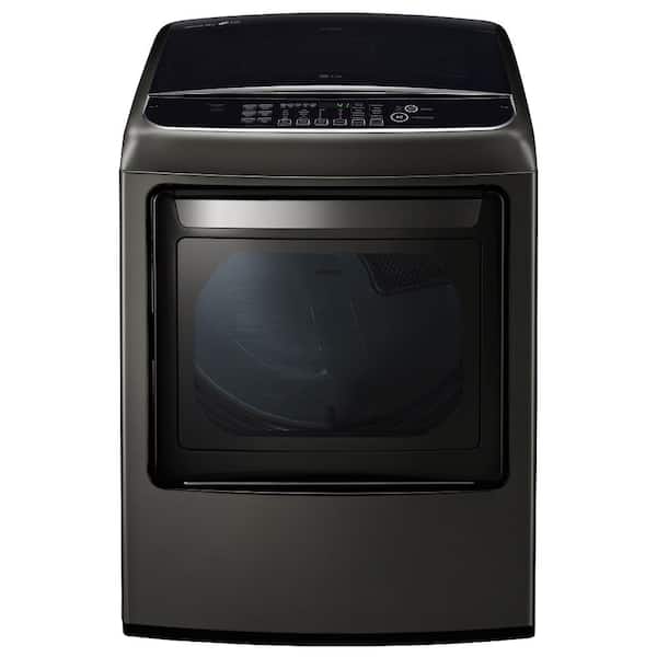 LG 7.3 cu. ft. Smart Electric Dryer with Steam and WiFi Enabled in Black Stainless Steel, ENERGY STAR