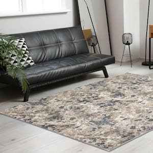 Gray 8 ft. x 10 ft. Livigno 1242 Transitional Floral Area Rug