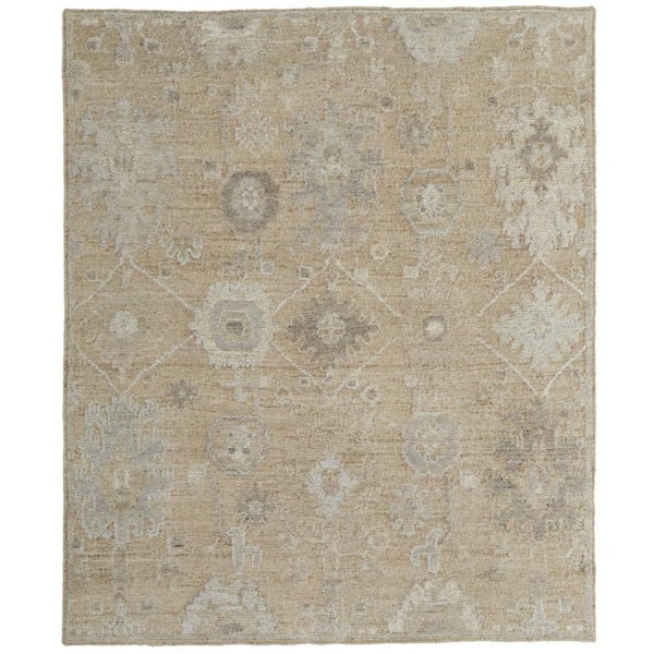 12 ft. x 15 ft. Tan, Ivory Floral Area Rug