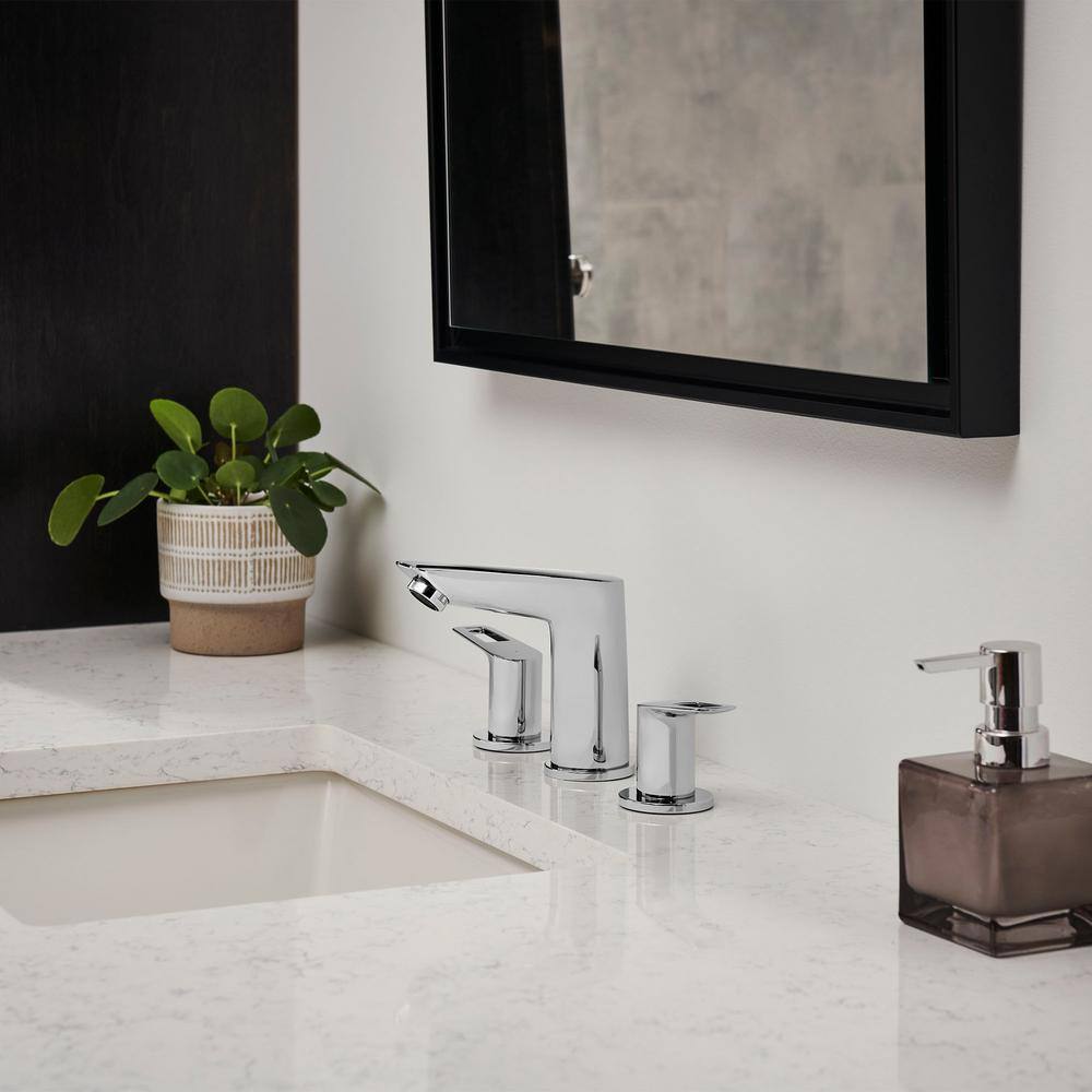 Sleek Cosmopolitan Starlight Chrome Widespread Bathroom Faucet