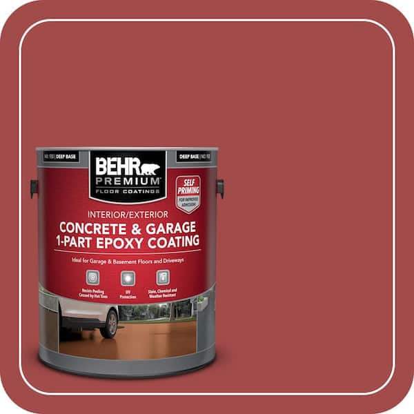 1 gal. #ICC-107 Crimson Self-Priming 1-Part Epoxy Satin Interior/Exterior Concrete and Garage Floor Paint