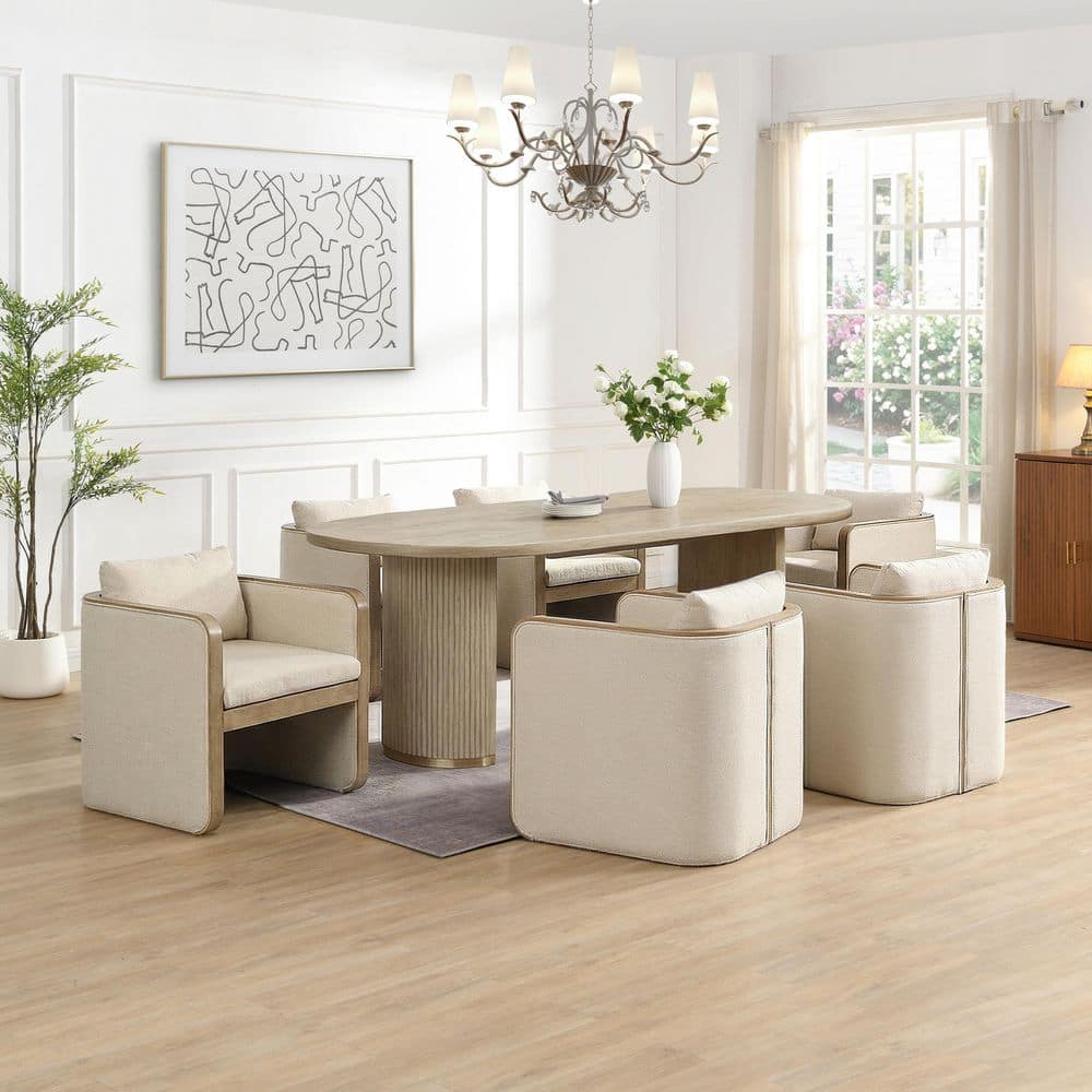 CHRISTOPHER KNIGHT HOME Eldric Modern 7-Piece MDF Wood Top Dining