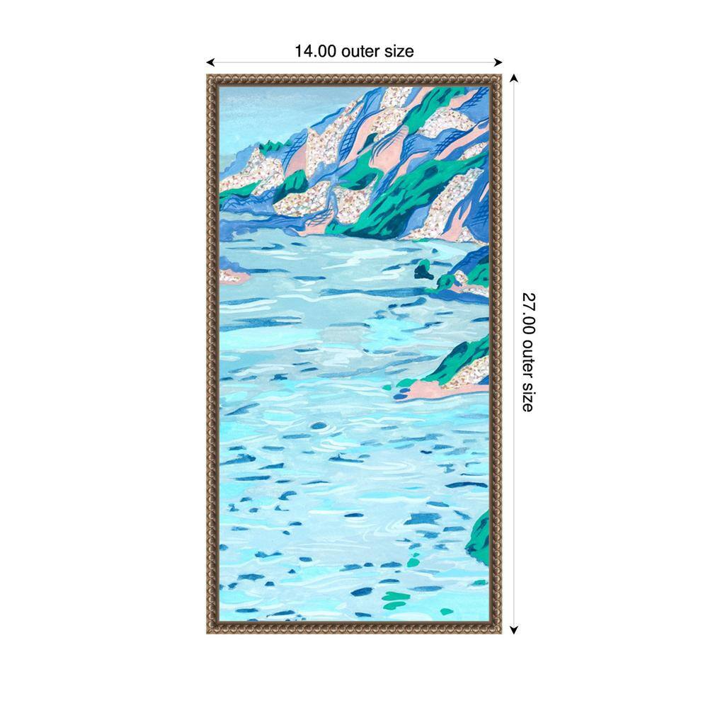 Ideal Vacation I Coastal Canvas Print with Bronze Frame