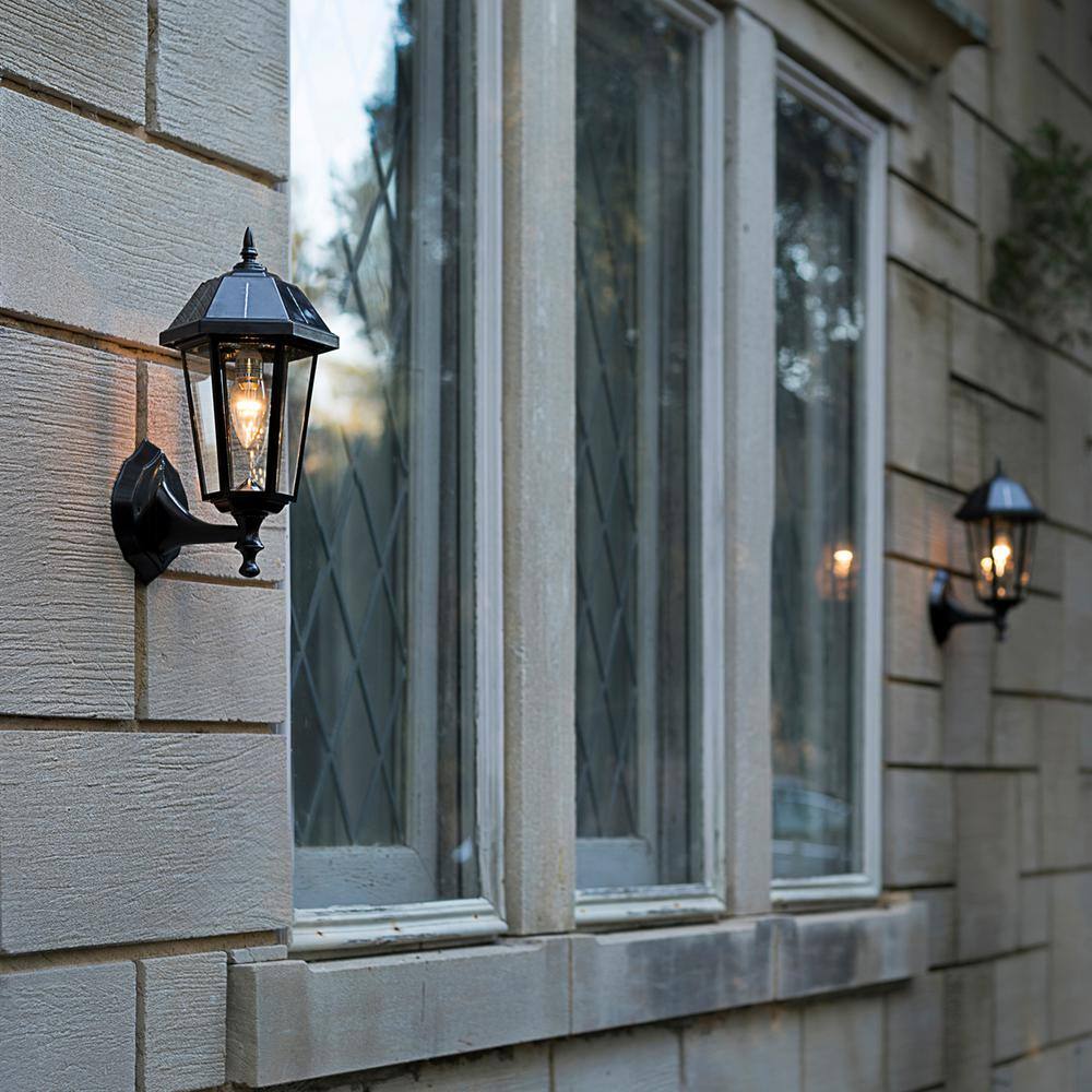 Topaz Black Aluminum Solar LED Outdoor Post Light