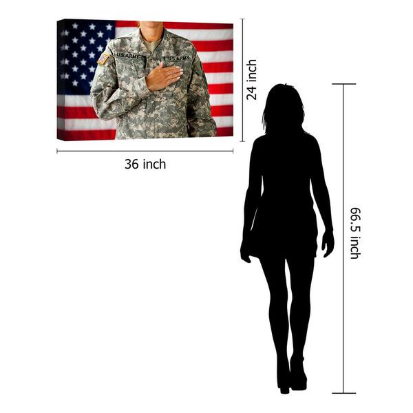 female american soldier silhouette